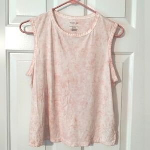 Rachel Zoe tie dye pink tank top flowy soft